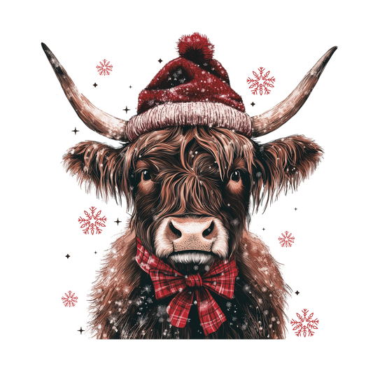 Christmas Highland Cow