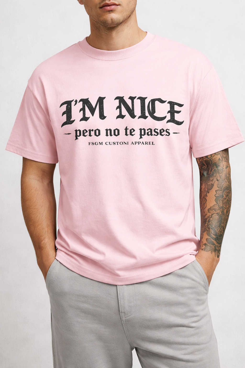 FSGM Custom Apparel - Signature I’M NICE pero no te pases Tee